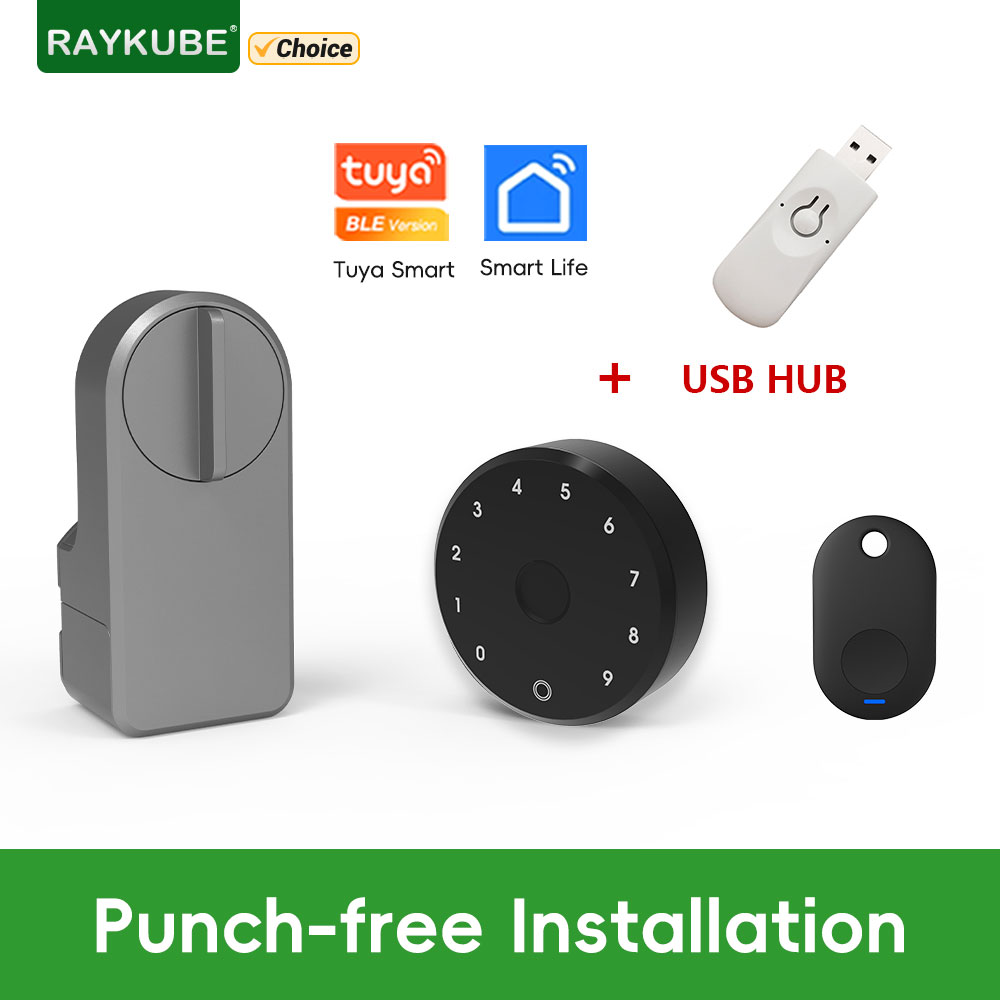 Door Lock Smart Keypad - RAYKUBE A1 Pro Tuya BEL ensemble