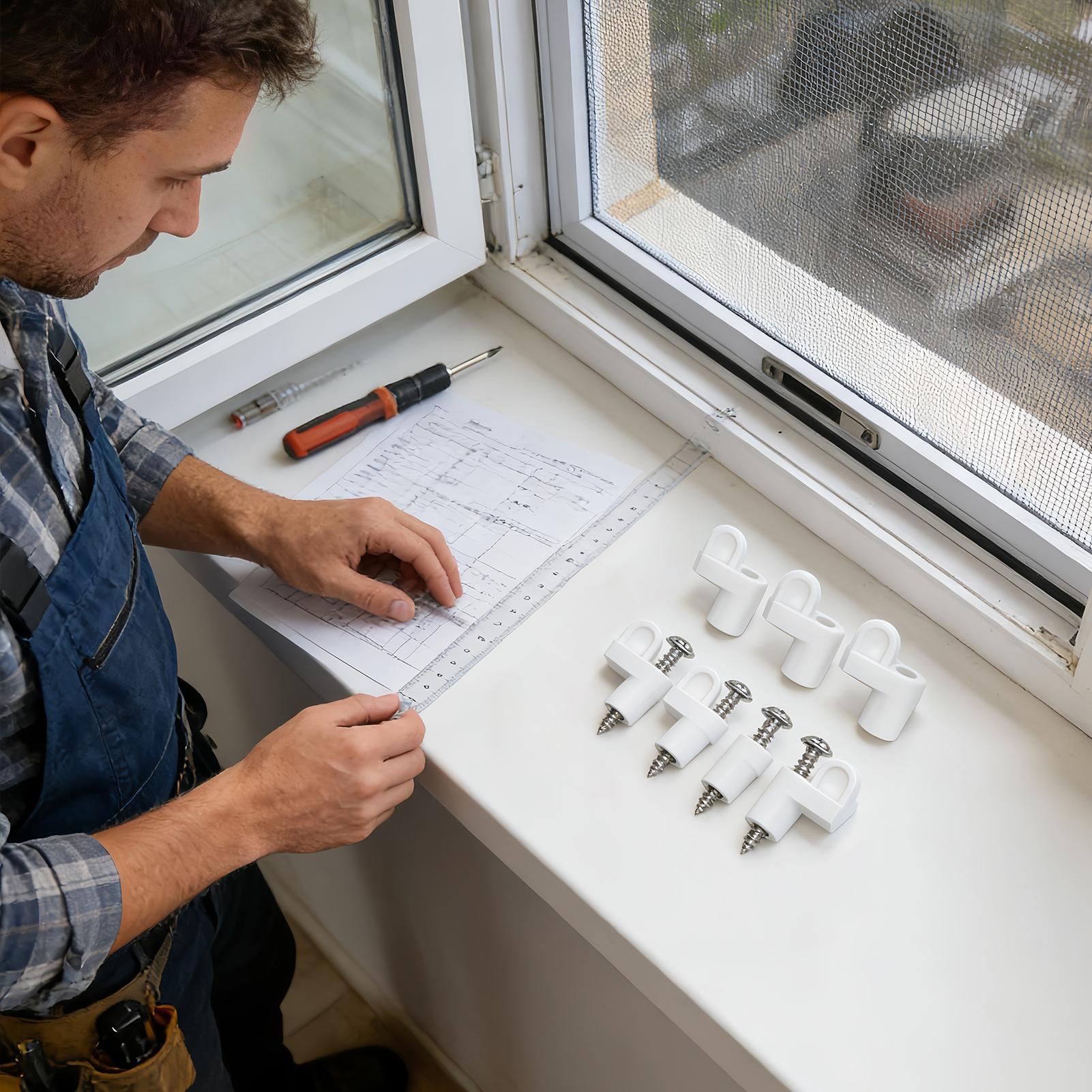 Home Security Ring - Clips pour écran de fenêtre, matériel