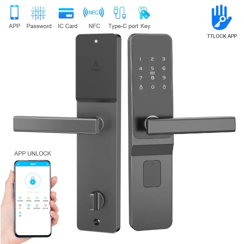 Door Lock Smart Keypad - TTlock-Serrure de porte intelligente pour hôtel,