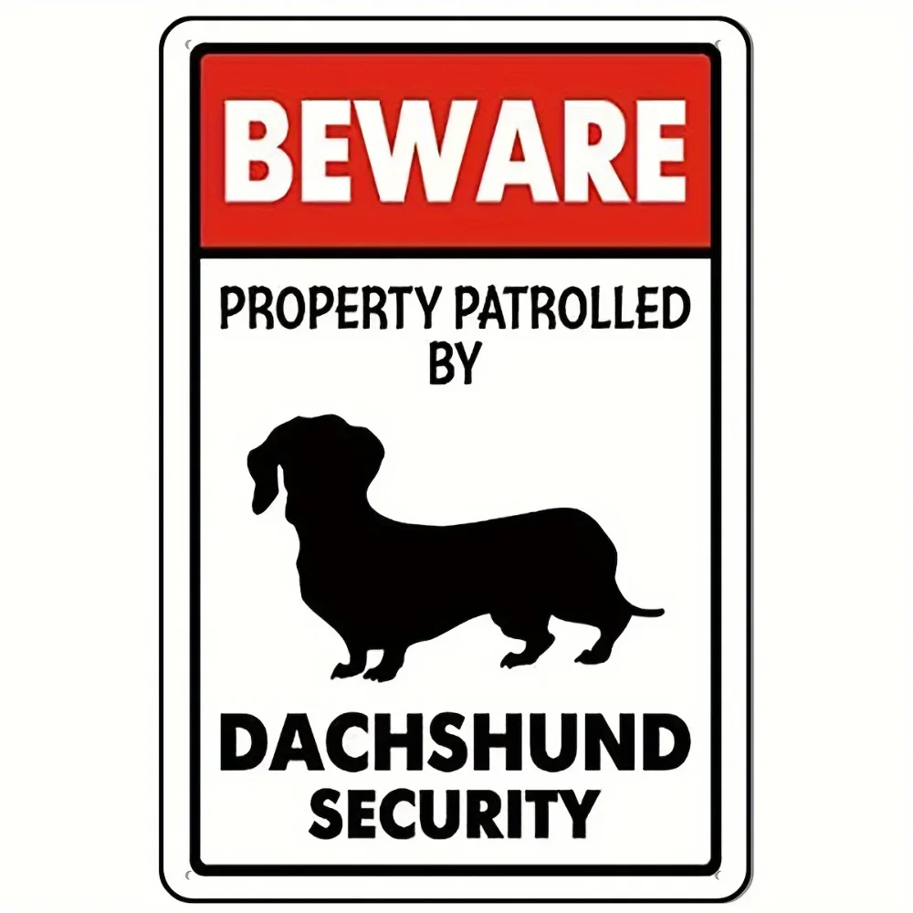Home Security Bars - Pancarte en métal vintage « Beware