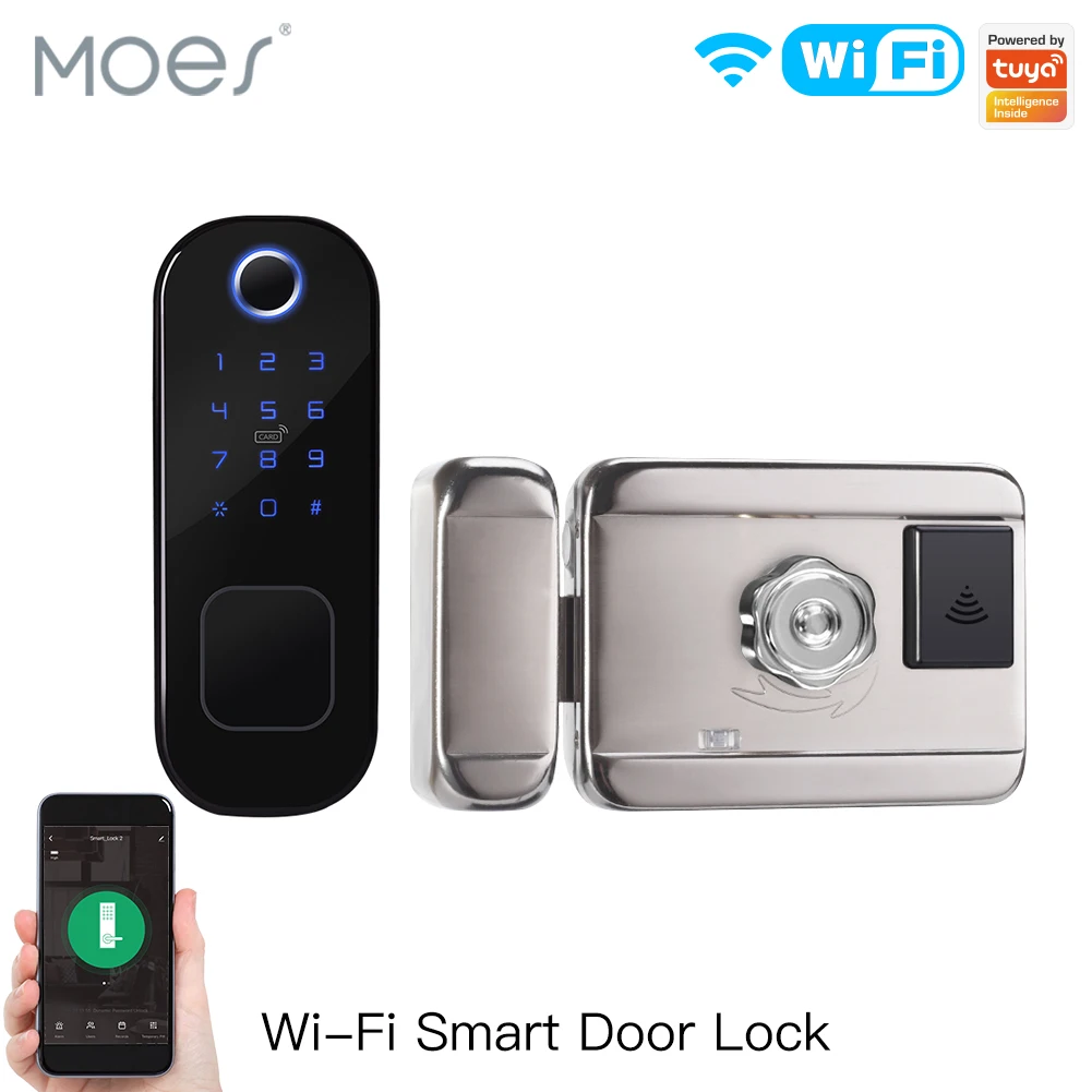 Door Lock Smart Keypad - MOES-Serrure Intelligente Tuya à Empreintes Digitales,