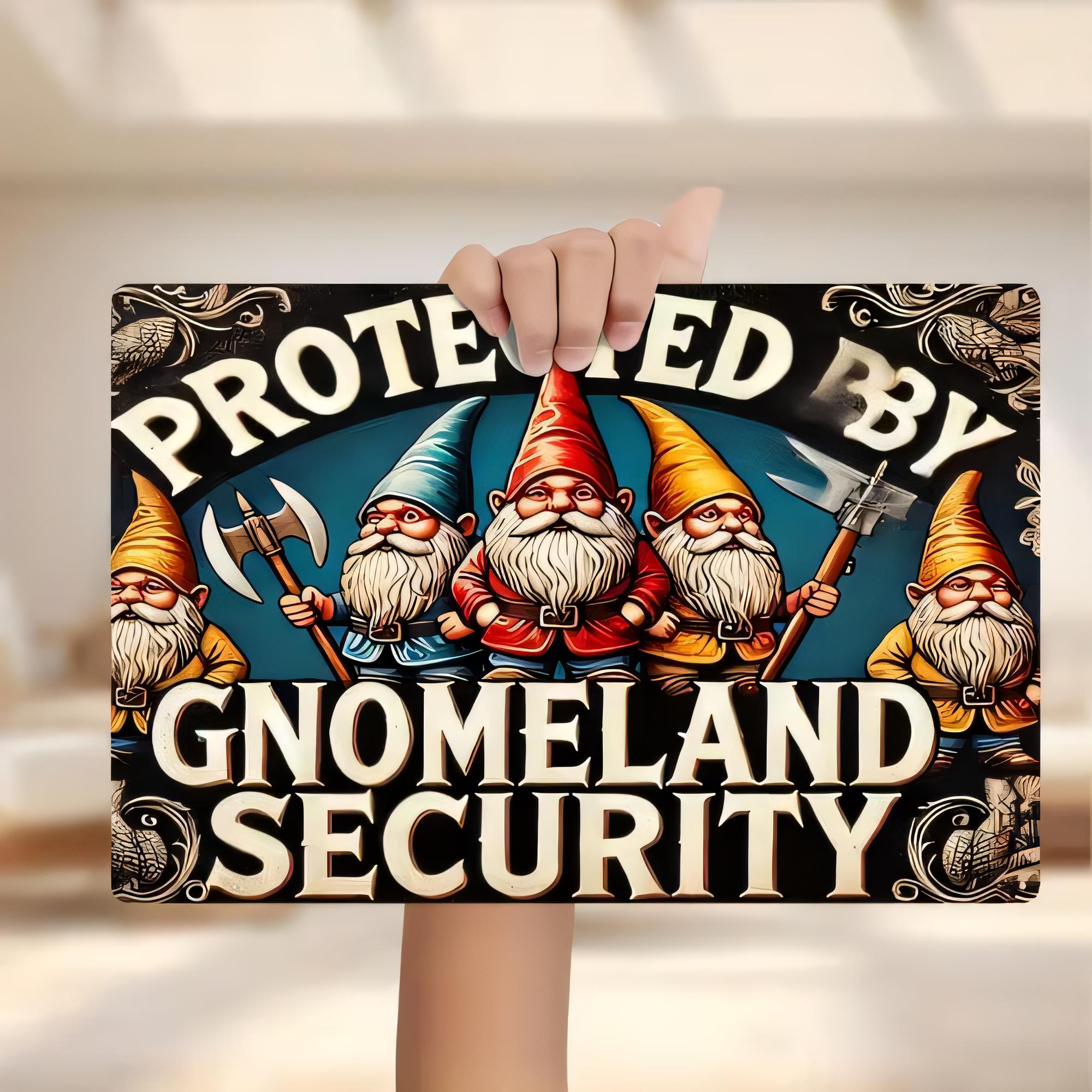 Home Security Bars - Plaque en métal, « Protégé par