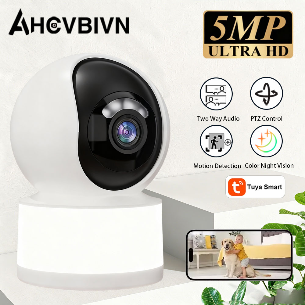 Home Security Flood Lights - Caméra IP WiFi Intelligente Tuya 5MP