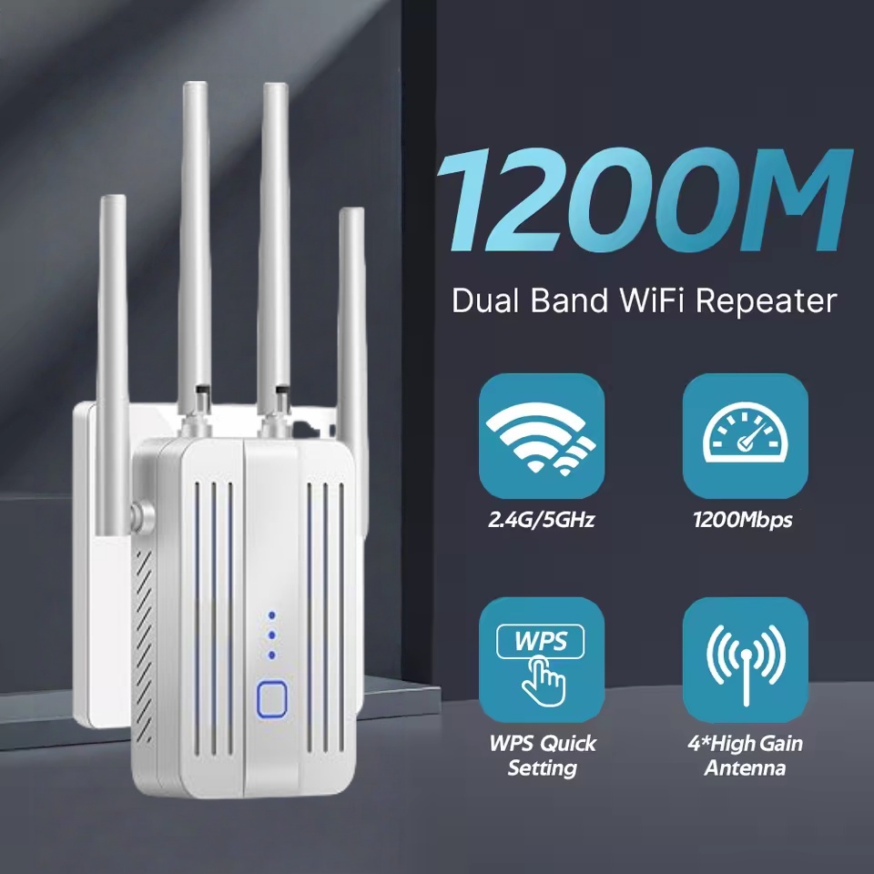 Home Security And Internet - Répéteur WiFi 1200Mbps extension de Signal