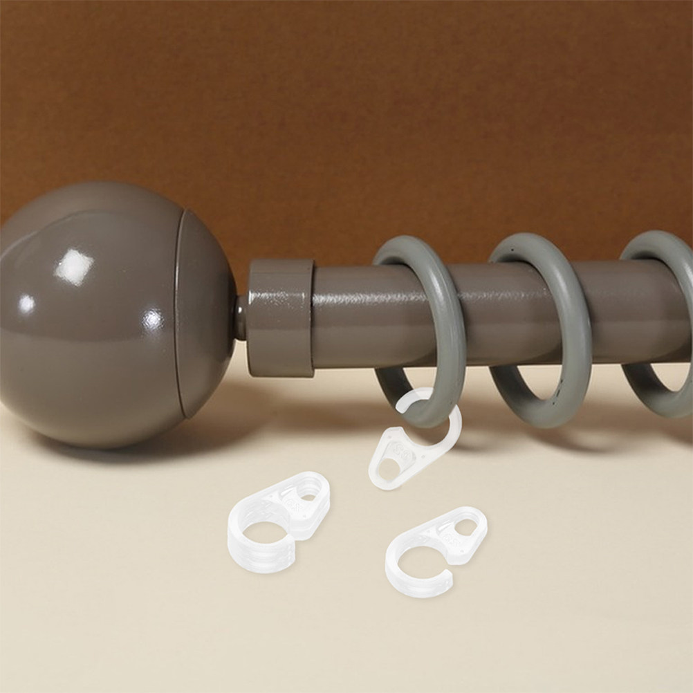 Home Security Ring - 30 crochets de rideau en plastique,
