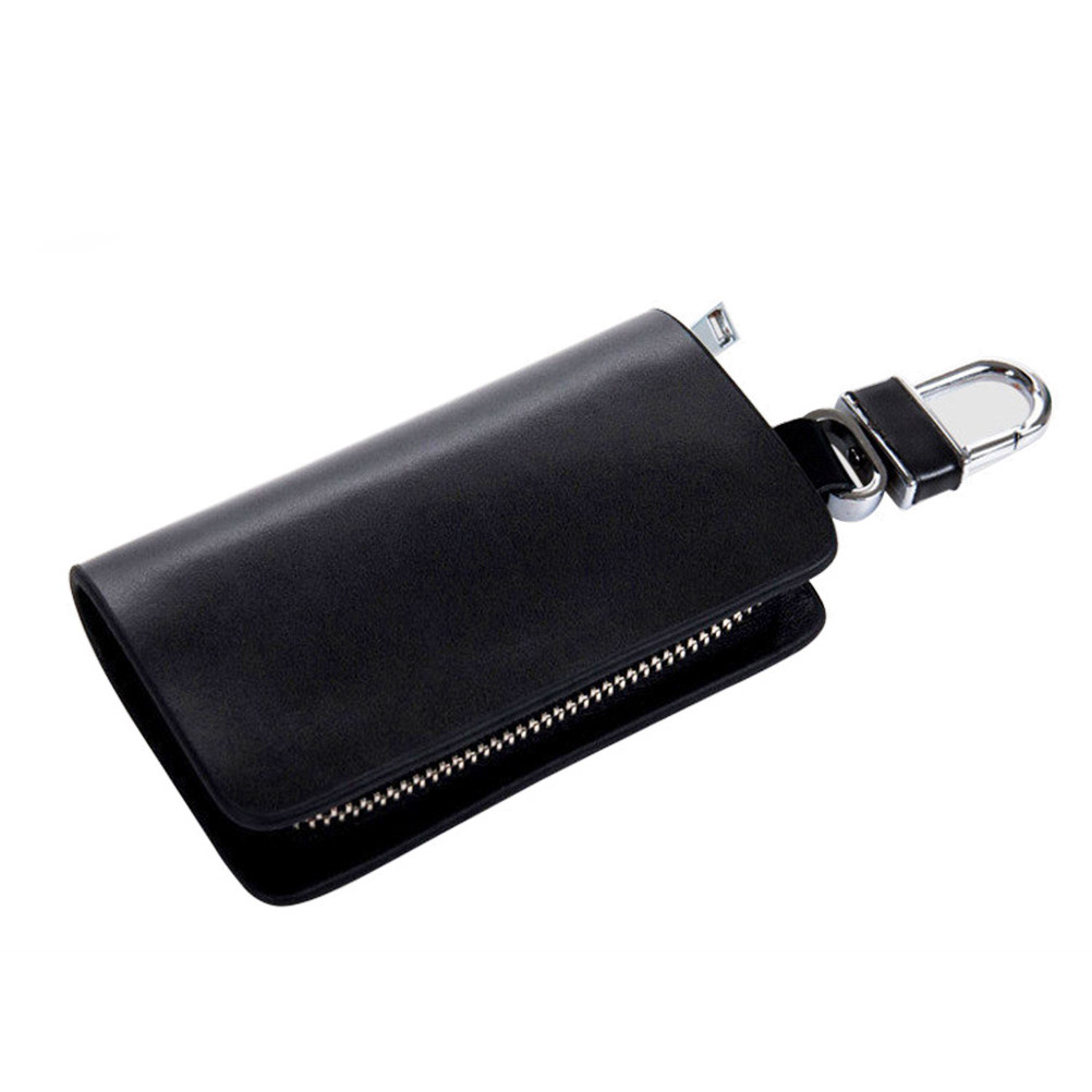 Home Security Key Fob - Étui à clés en PU noir