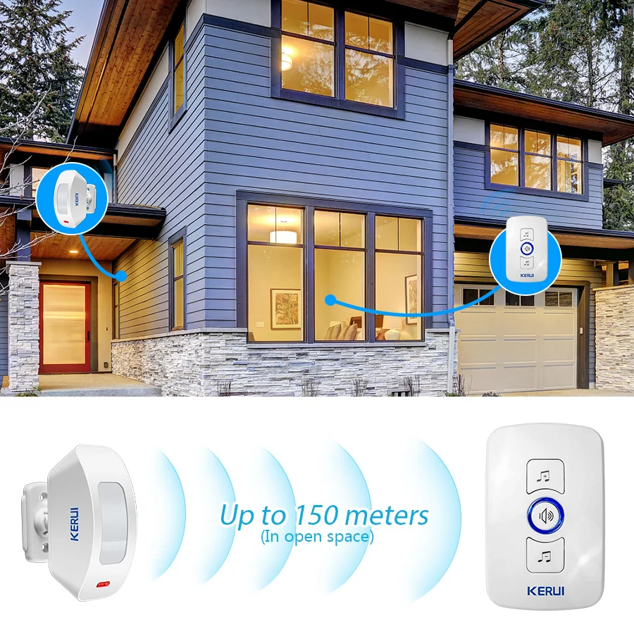 Home Security Ring - KERUI sonnette sans fil sécurité à