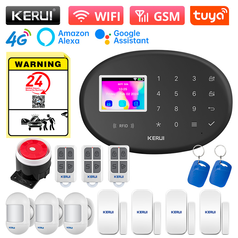 Home Zone Security App - KERUI WiFi + 4G/2G système d'alarme