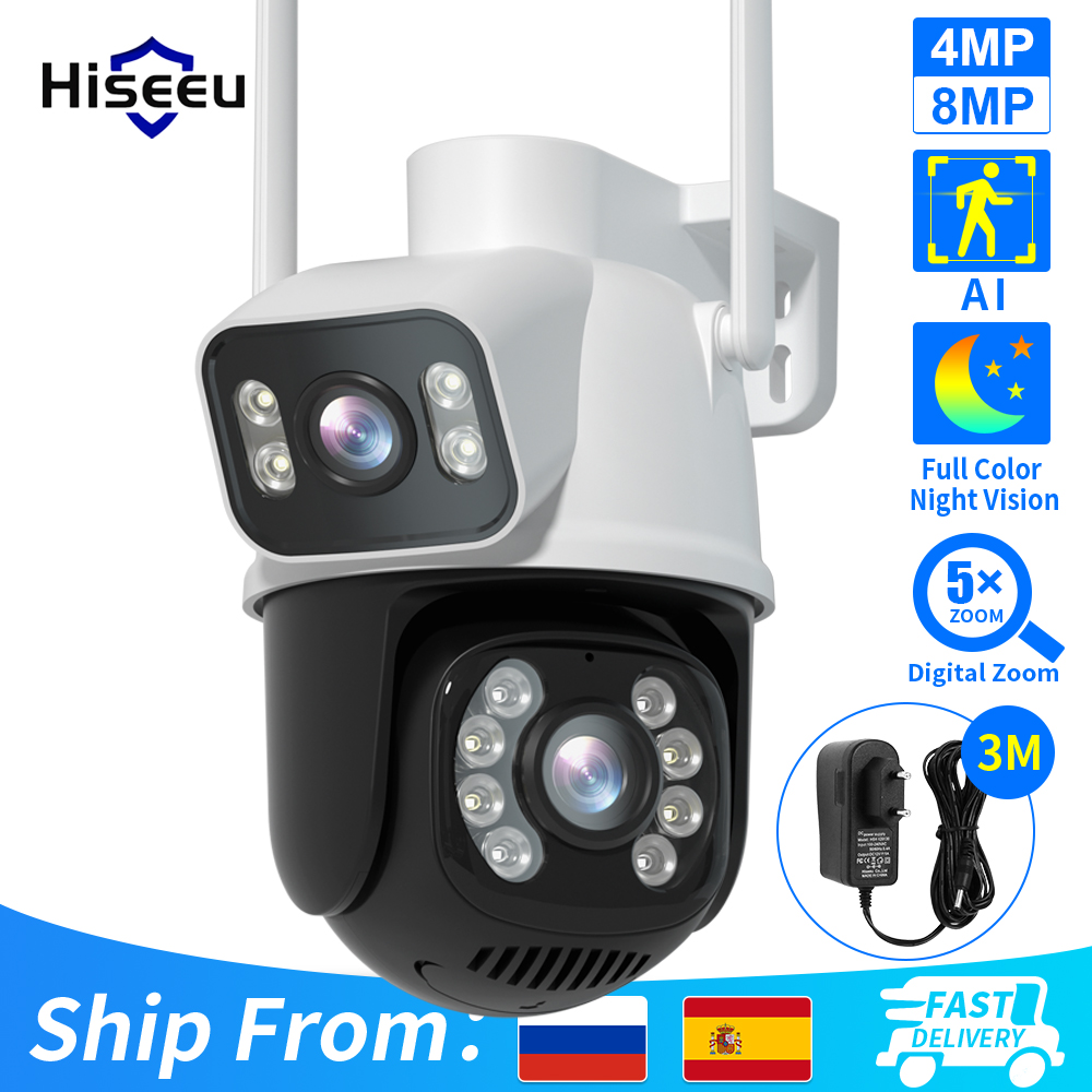 Home Security Camera Xiaomi - Caméra IP Wifi PTZ Hiseeu 4K