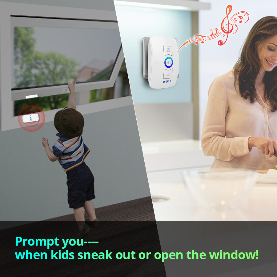 Home Security Ring - KERUI sonnette sans fil sécurité à