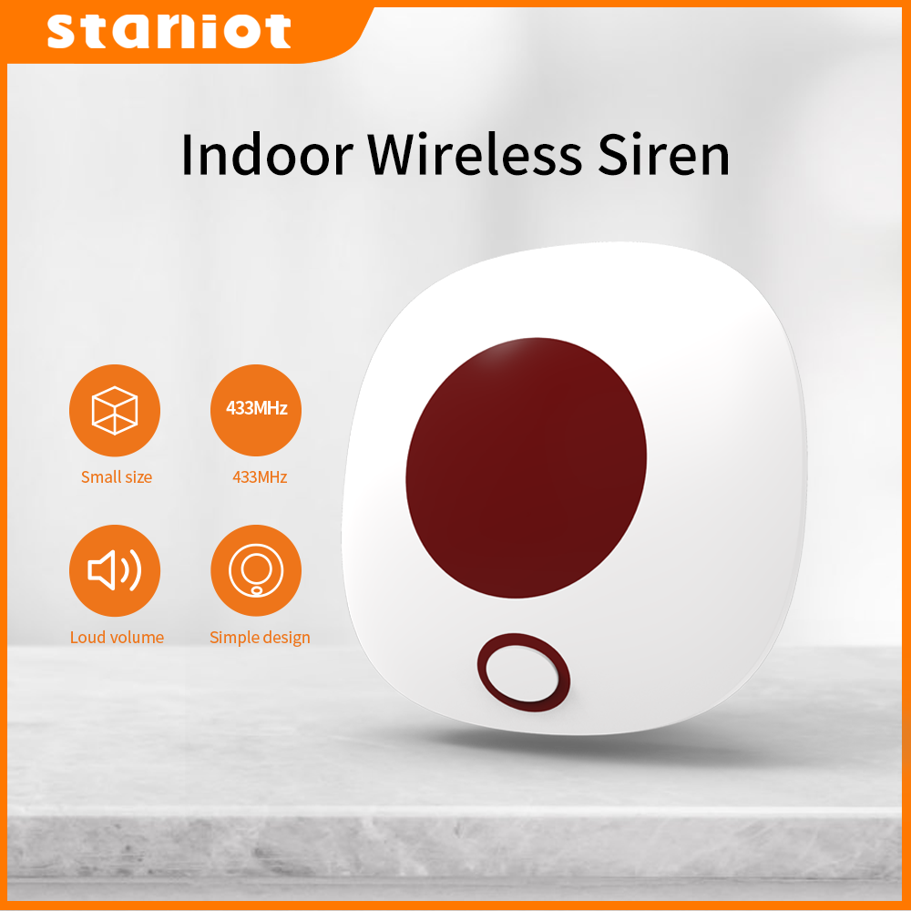 Home Security Deals - Staniot – sirène d'intérieur sans fil