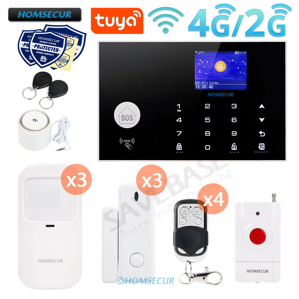 Home Zone Security App - 433MHz sans fil 4G/3G/GSM WIFI Tuyasmart