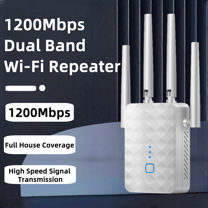 Home Security And Internet - Répéteur WiFi sans fil 1200Mbps, 2.4G/5GHz,