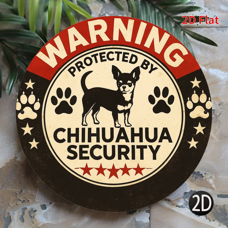Home Security Bars - Panneau en métal vintage « Attention