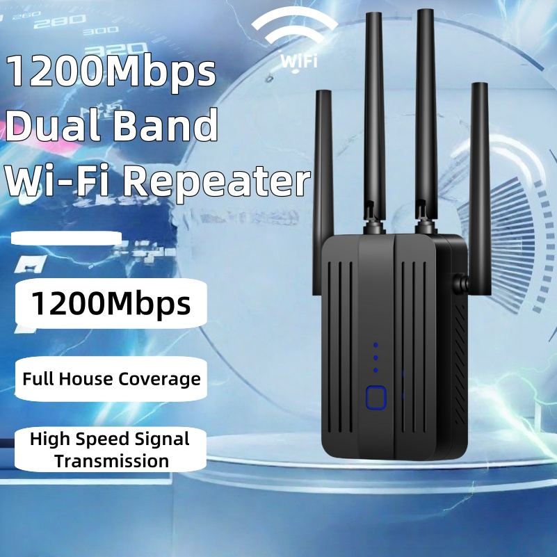 Home Security And Internet - Répéteur WiFi Extender 1200Mbps 2.4G/5GHz double