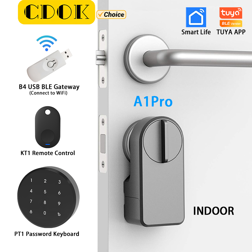 Door Lock Smart Keypad - Serrure intelligente Bluetooth CDOK A1Pro Tuya,
