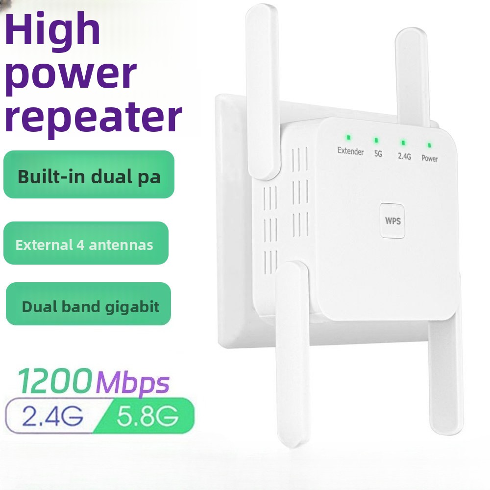 Home Security And Internet - Répéteur WiFi 5 GHz AC1200, amplificateur