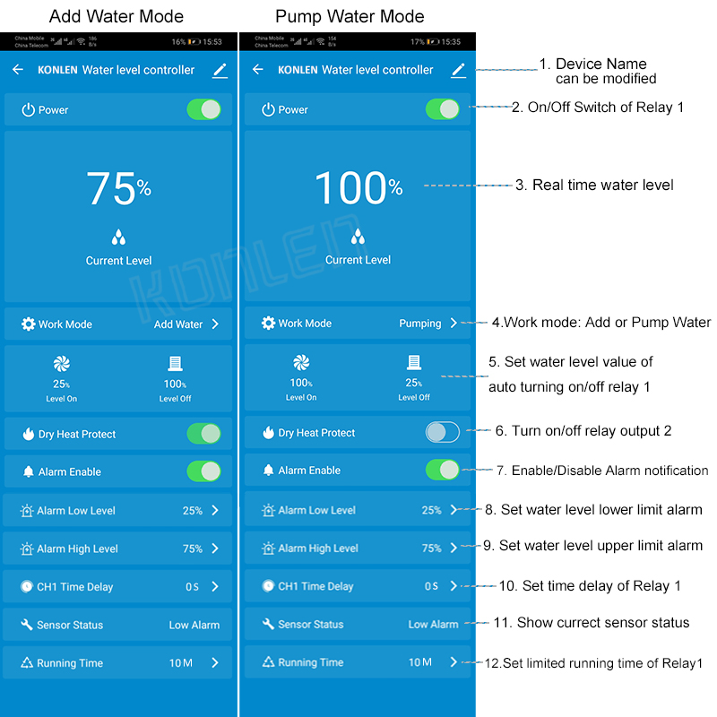 KONLEN Tuya capteur de niveau  - Home Security With Ai avis et prix