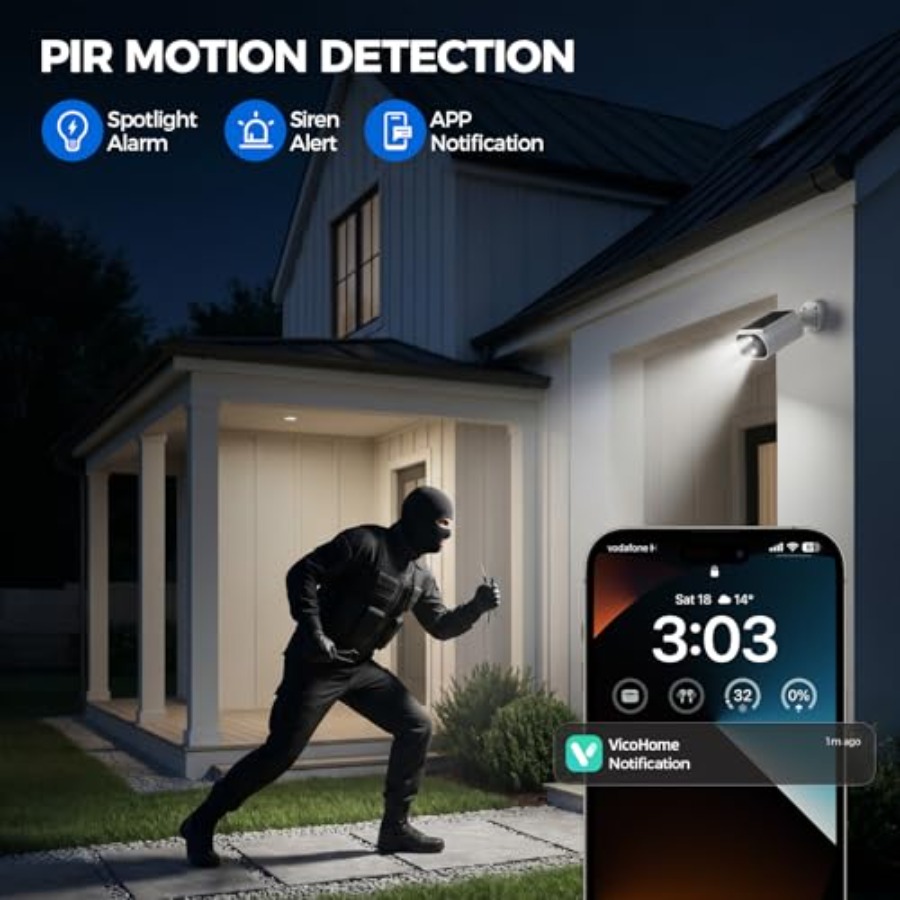 Caméras de sécurité solaires s - Home Security With Ai avis et prix