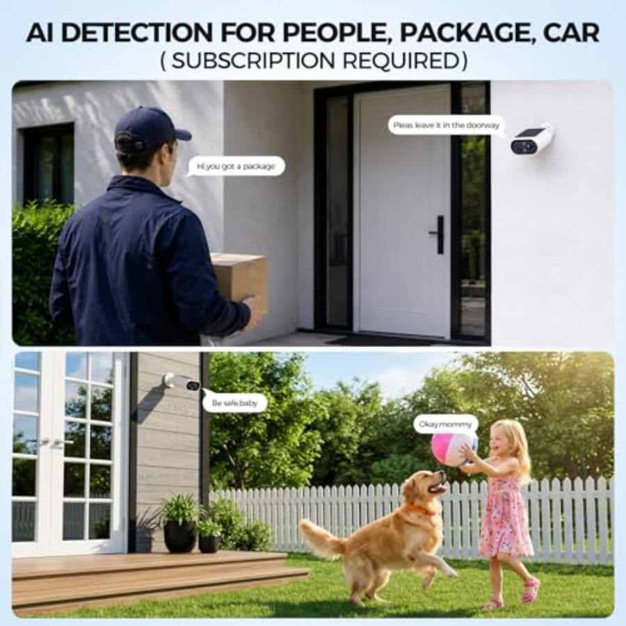 Caméras de sécurité solaires s - Home Security With Ai avis et prix