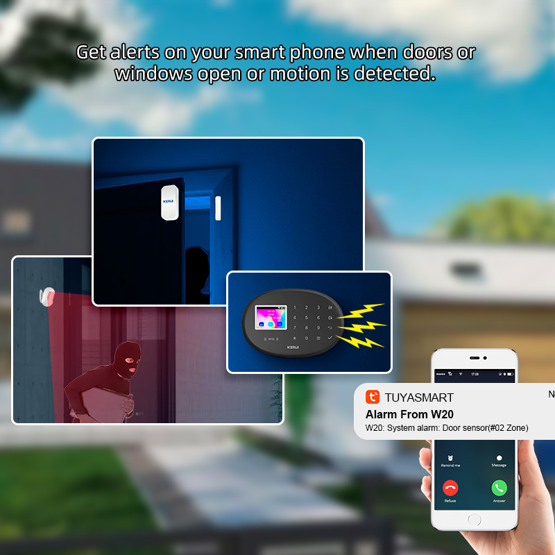 KERUI WiFi + 4G/2G système d'a - Home Zone Security App avis et prix