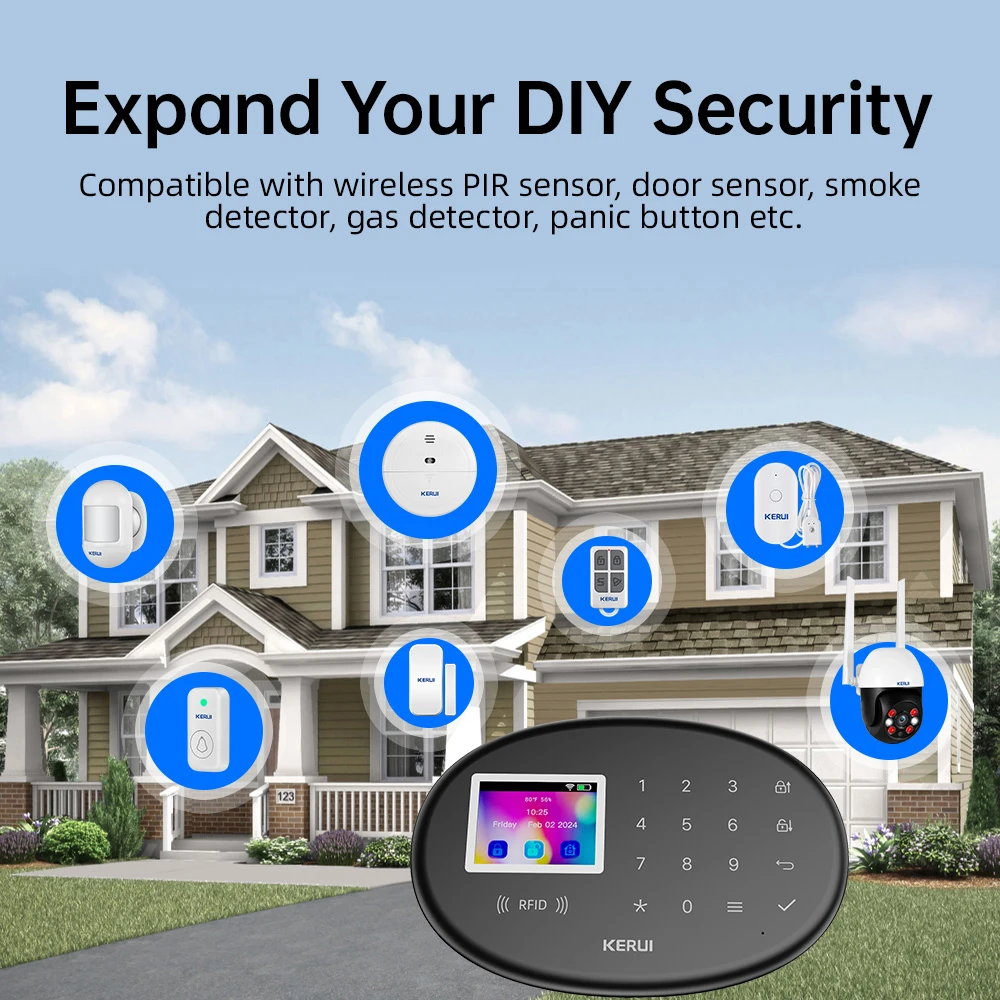 KERUI WiFi + 4G/2G système d'a - Home Zone Security App avis et prix
