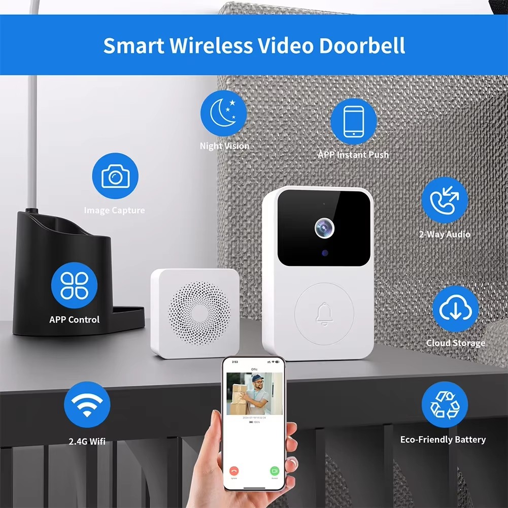 Sonnette intelligente sans fil - Home Security Ring Camera avis et prix