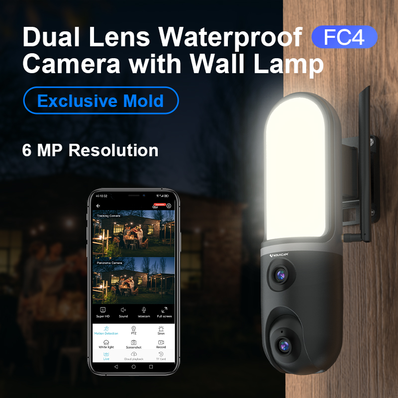 6MP o-kam APP 5X double object - Home Security Flood Lights avis et prix