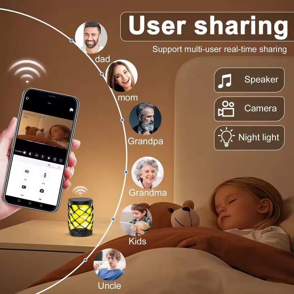 Mini caméra Wifi HD, haut-parl - Home Security Flood Lights avis et prix