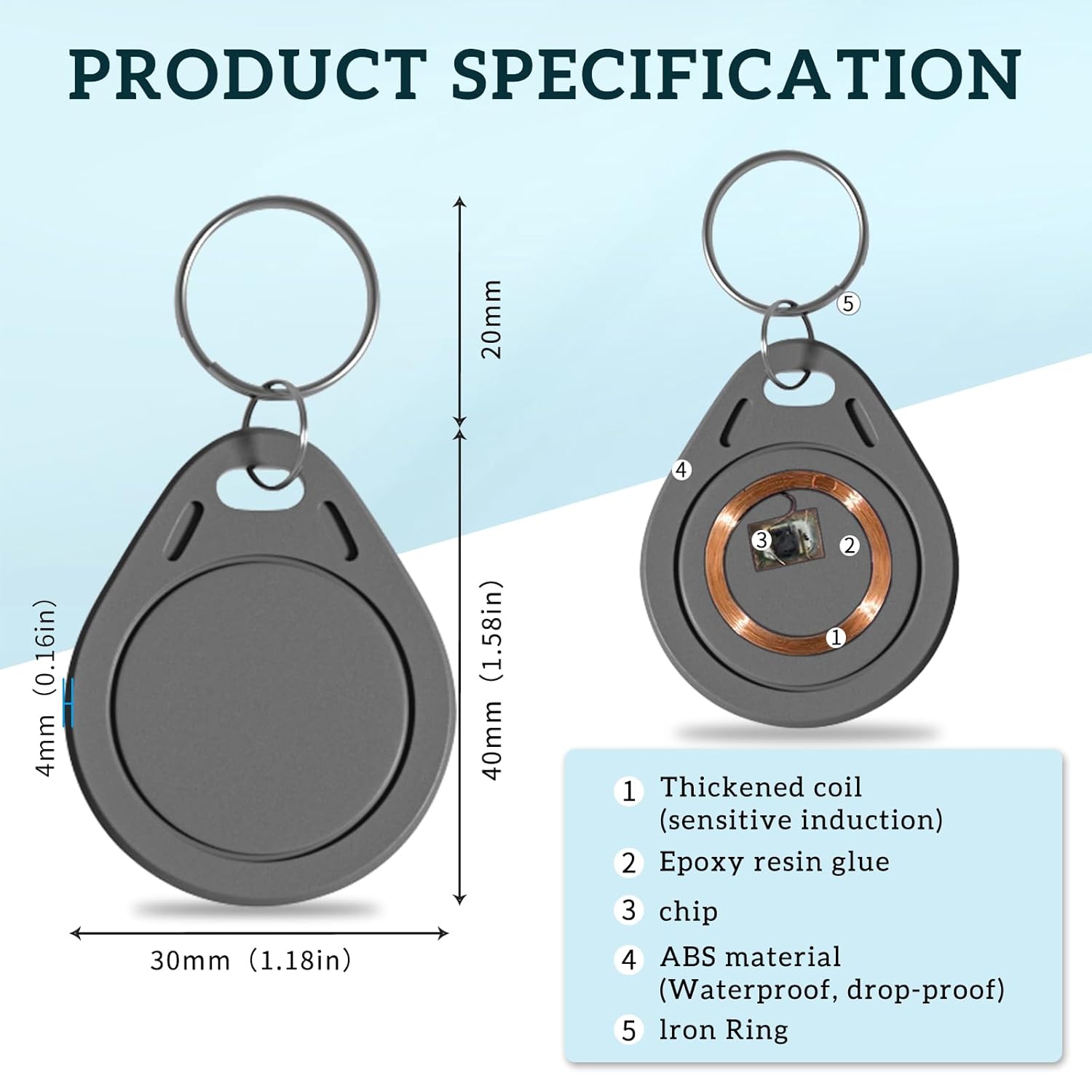 Carte d'étiquette de clé intel - Home Security Key Fob avis et prix