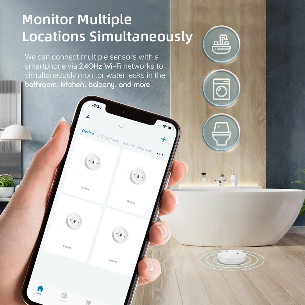 Détecteur de fuite d'eau Zigbe - Home Security With Ai avis et prix