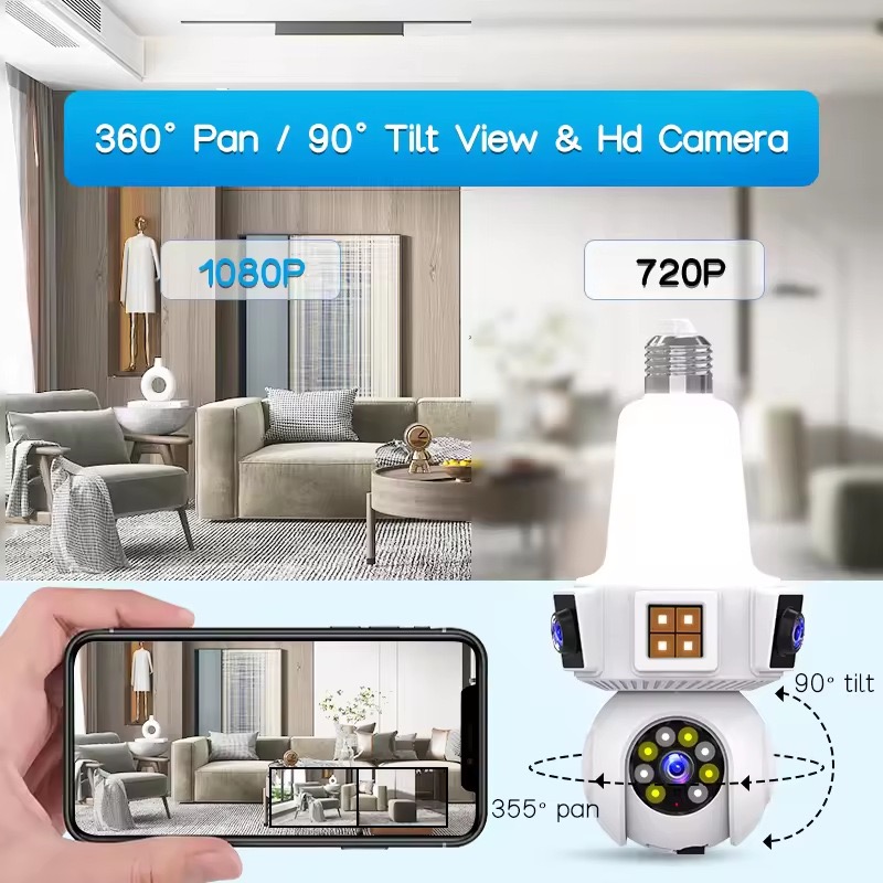 6MP V380pro APP double objecti - Home Security Flood Lights avis et prix