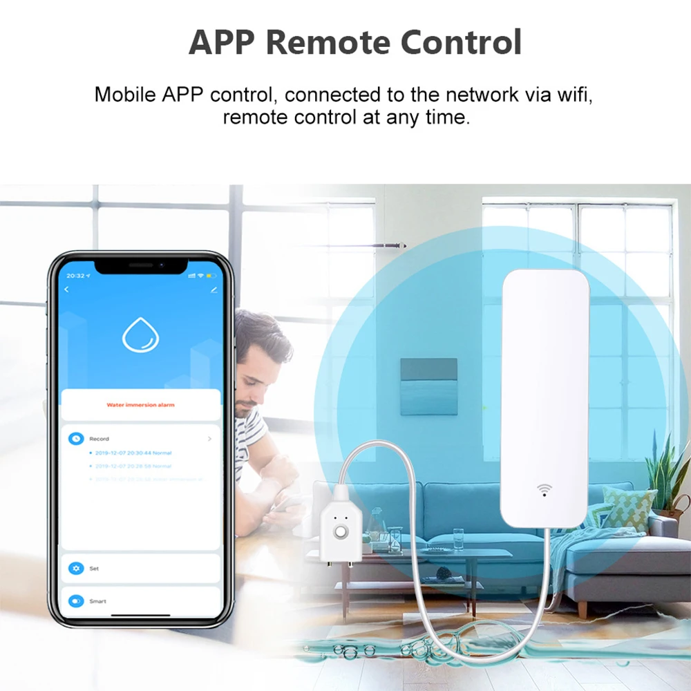 Tuya WiFi Zigbee capteur d'eau - Home Security With Ai avis et prix