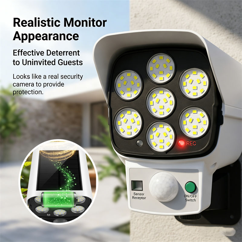 Caméra de sécurité factice à é - Home Security Flood Lights avis et prix