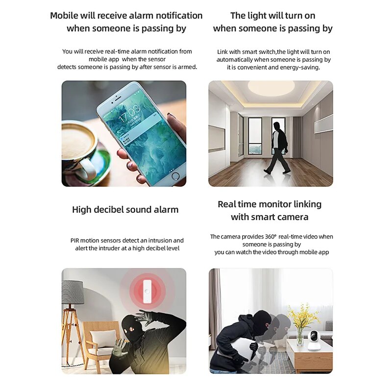 Tuya-Capteur de mouvement PIR  - Home Security With Ai avis et prix
