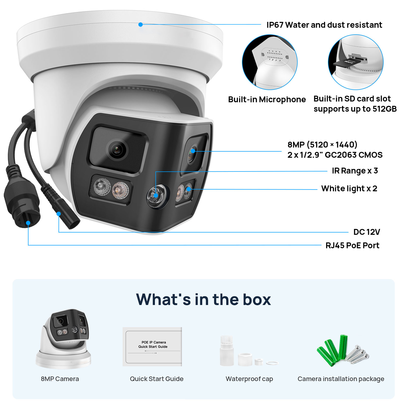 Objectif 8MP 2 compatible Hikv - Home Security Hikvision avis et prix